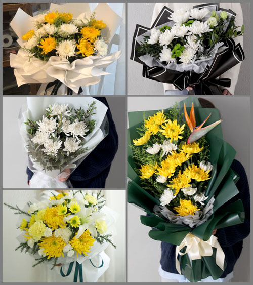 贵州遵义红花岗区虾子镇白事花束代送